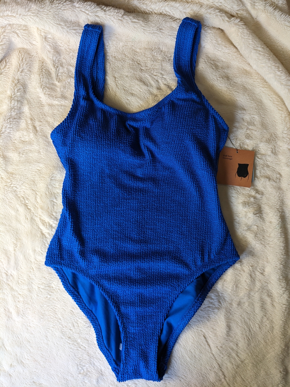 Target Royal Blue Textured One-Piece Swimsuit